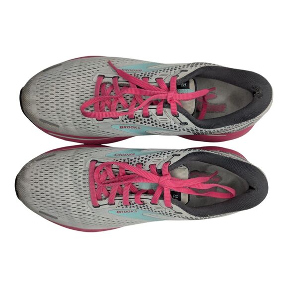 Brooks Ghost 14 Women's Gray Pink Running Shoes Sneakers Size 10 Athleisure - Picture 2 of 10